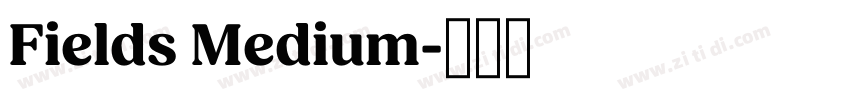 Fields Medium字体转换